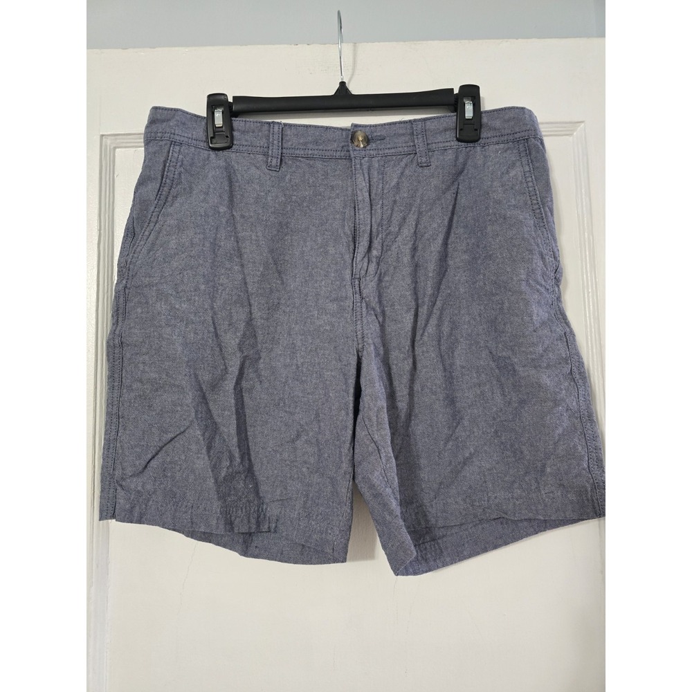 Wallin & Bros Shorts Mens‎ 34 Flat Front Chambray Blue Modern Casual